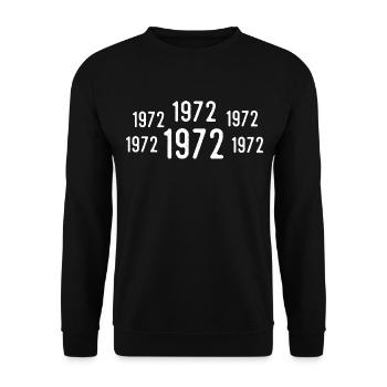 Rétro 1972 Anniversaire 1972 Cadeau Vintage 1972 - Sweat-shirt Unisexe - noir - Devant - Alina (178cm) & Michal (187cm)