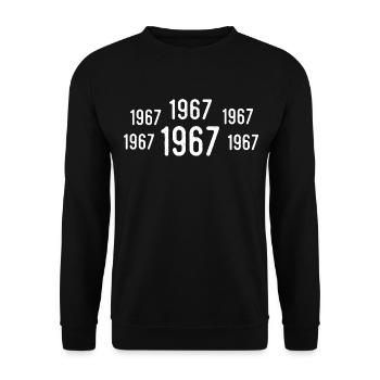Retro 1967 Birthday 1967 Vintage Gift 1967 - Unisex Sweatshirt - black - Front - Alina (178cm) & Michal (187cm)