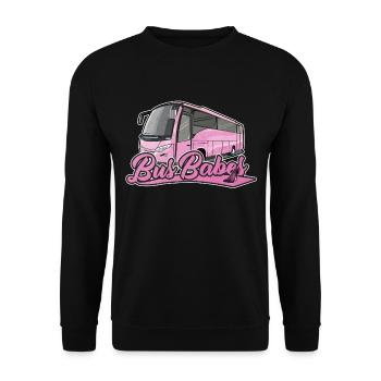 Bus Babes | Cadeau de chauffeur de bus - Sweat-shirt Unisexe - noir - Devant - Alina (178cm) & Michal (187cm)