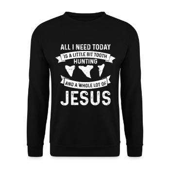 Fossil Archaeology Design Fossils Fossil Hunters - Unisex Sweatshirt - black - Front - Alina (178cm) & Michal (187cm)