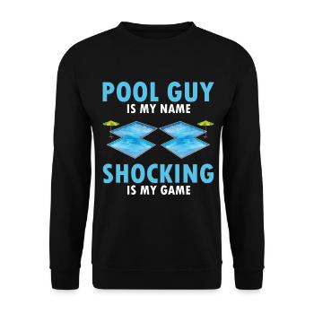 Conceptions de sauveteurs pour les techniciens de piscine - Sweat-shirt Unisexe - noir - Devant - Alina (178cm) & Michal (187cm)