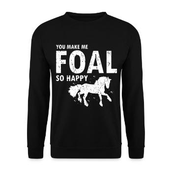Cydesdale Reiter und Zugpferd Designs - Unisex Pullover - Schwarz - Vorne - Alina (178cm) & Michal (187cm)