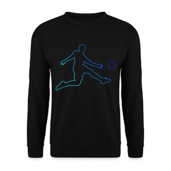 Men's Football Women's Football Football - Unisex Sweatshirt - black - Front - Alina (178cm) & Michal (187cm)