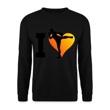 Muay Thaï Homme Boxe Thaï Femmes Boxeur Thaï - Sweat-shirt Unisexe - noir - Devant - Alina (178cm) & Michal (187cm)