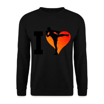 Thai boxers Thai boxing Muay Thai Thai boxing - Unisex Sweatshirt - black - Front - Alina (178cm) & Michal (187cm)