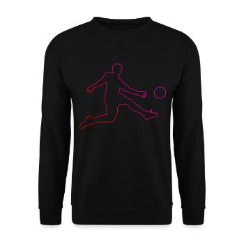Football Football Soccer Football féminin Jeu - Sweat-shirt Unisexe - noir - Devant - Alina (178cm) & Michal (187cm)
