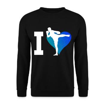 Muay Thai Boxe Thaï Homme Boxe Thaï Femmes - Sweat-shirt Unisexe - noir - Devant - Alina (178cm) & Michal (187cm)