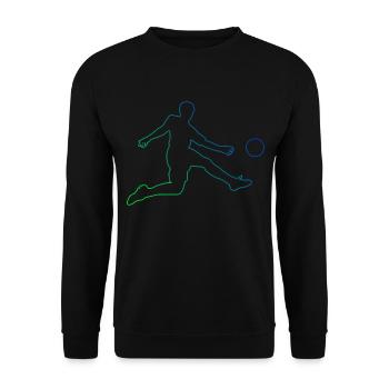 Football Football féminin Match de football Football - Sweat-shirt Unisexe - noir - Devant - Alina (178cm) & Michal (187cm)