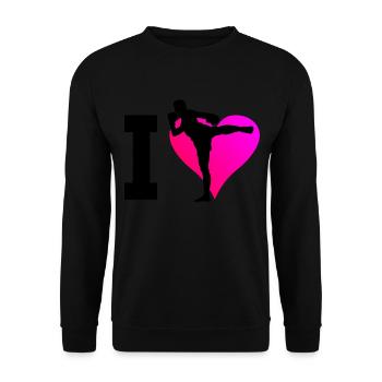 Boxeur thaïlandais Boxe thaïlandaise Hommes Boxe thaïlandaise Femmes - Sweat-shirt Unisexe - noir - Devant - Alina (178cm) & Michal (187cm)