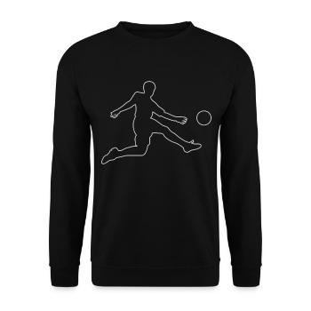 Fussballspiel Soccer Fussballspielen Football - Unisex Pullover - Schwarz - Vorne - Alina (178cm) & Michal (187cm)