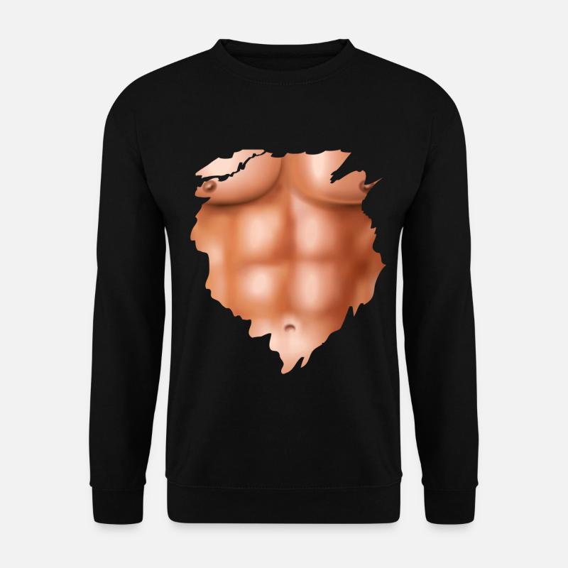 Aufriss (Six-Pack-Edition) - Unisex Pullover - Schwarz