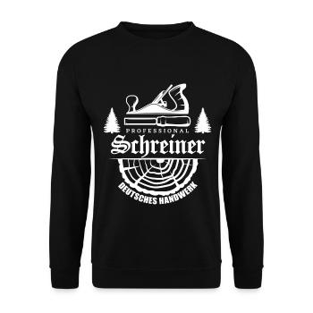 Professional Schreiner Holzarbeiter - Unisex Pullover - Schwarz - Vorne - Alina (178cm) & Michal (187cm)