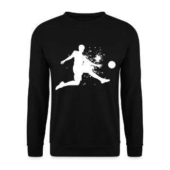 Fussballer Fussball Damen Fussballspieler Herren - Unisex Pullover - Schwarz - Vorne - Alina (178cm) & Michal (187cm)