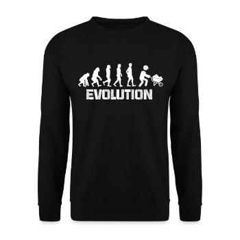 evolution ouvrier - Sweat-shirt Unisexe - noir - Devant - Alina (178cm) & Michal (187cm)