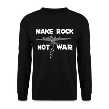 Make Rock not War - Unisex Pullover - Schwarz - Vorne - Alina (178cm) & Michal (187cm)