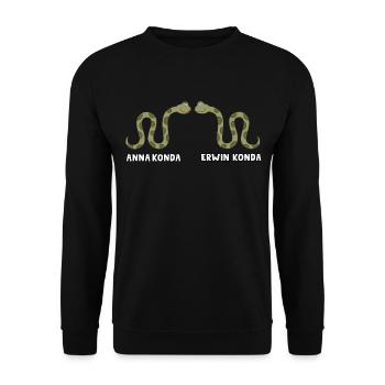 Anna Konda - Unisex Pullover - Schwarz - Vorne - Alina (178cm) & Michal (187cm)