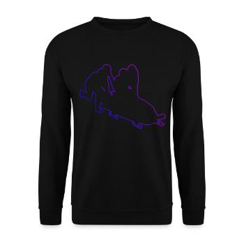 Damen Zweierbob Bob Bobsport Bobbahn Bob fahren - Unisex Pullover - Schwarz - Vorne - Alina (178cm) & Michal (187cm)