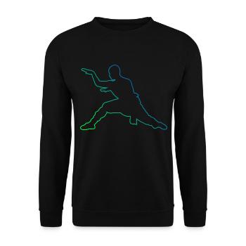 Kungfu Arts Martiaux Hommes Wushu Kung Fu Femmes - Sweat-shirt Unisexe - noir - Devant - Alina (178cm) & Michal (187cm)