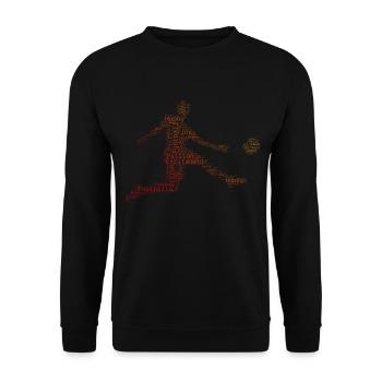 Women's Football Football Men's Football Games - Unisex Sweatshirt - black - Front - Alina (178cm) & Michal (187cm)