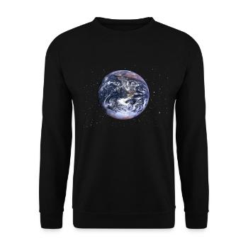 Earth / space / star - gift idea - Unisex Sweatshirt - black - Front - Alina (178cm) & Michal (187cm)
