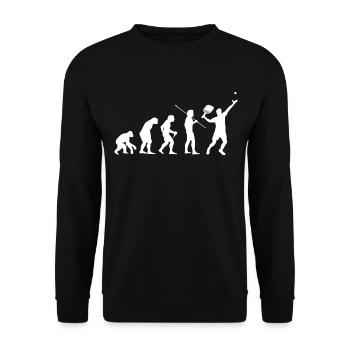 Padel Tennis Sport Jersey - Unisex Sweatshirt - black - Front - Alina (178cm) & Michal (187cm)