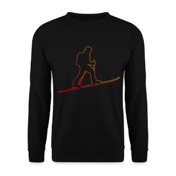 Ski Tour Ski Mountaineering Ski Touring Skiing Tou - Unisex Pullover - Schwarz - Vorne - Alina (178cm) & Michal (187cm)