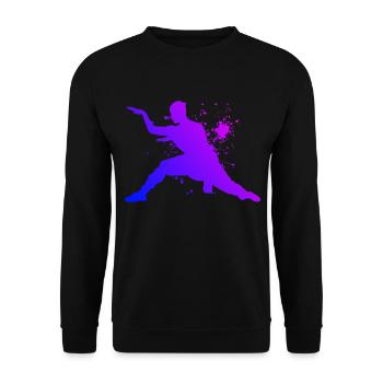 Kungfu Hommes Kung Fu Femmes Arts Martiaux Wushu - Sweat-shirt Unisexe - noir - Devant - Alina (178cm) & Michal (187cm)