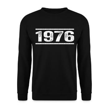 1976 Retro 1976 Birthday 1976 Vintage 1976 - Unisex Sweatshirt - black - Front - Alina (178cm) & Michal (187cm)