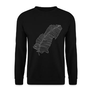 Cadeau plante feuille de palmier - Sweat-shirt Unisexe - noir - Devant - Alina (178cm) & Michal (187cm)