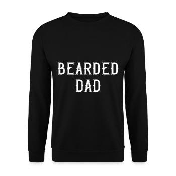 Papa barbu Papa barbe porteur - Sweat-shirt Unisexe - noir - Devant - Alina (178cm) & Michal (187cm)