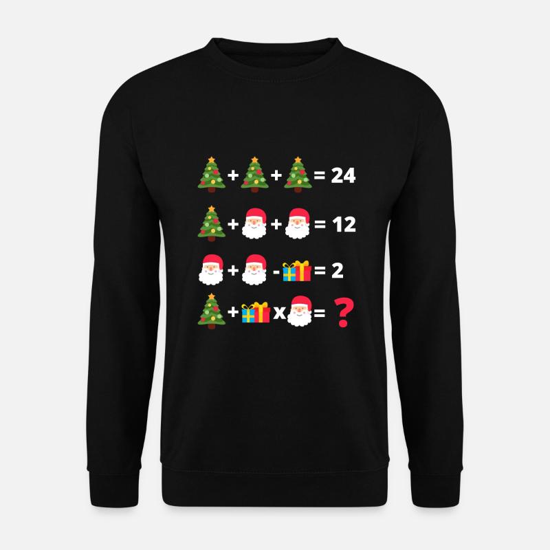 Weihnachtsmathematik - Unisex Pullover - Schwarz