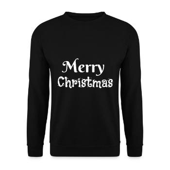 Merry Christmas - Unisex Sweatshirt - black - Front - Alina (178cm) & Michal (187cm)