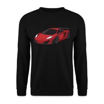 Sportwagen rennen - Unisex Pullover - Schwarz - Vorne - Alina (178cm) & Michal (187cm)