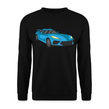 Sportwagen rennen - Unisex Pullover - Schwarz - Vorne - Alina (178cm) & Michal (187cm)
