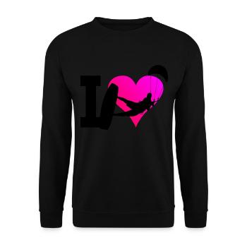 Kiting Kite Kitesurfing Kitesurfing Kitesurf - Unisex Sweatshirt - black - Front - Alina (178cm) & Michal (187cm)