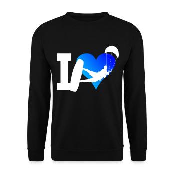 Kiting Men Kitesurf Kitesurfer Kitesurfing - Unisex Sweatshirt - black - Front - Alina (178cm) & Michal (187cm)