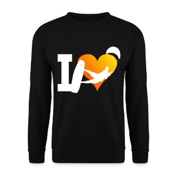 Kitesurfing Women Kite Kiting Men Kitesurfing - Unisex Sweatshirt - black - Front - Alina (178cm) & Michal (187cm)