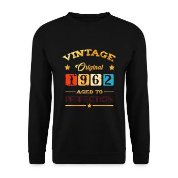 Vintage 1962 - Unisex Sweatshirt - black - Front - Alina (178cm) & Michal (187cm)