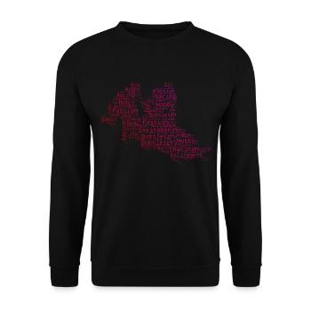 Bobsport Bob Bob fahren Damen Herren Zweierbob - Unisex Pullover - Schwarz - Vorne - Alina (178cm) & Michal (187cm)