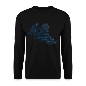 Zweierbob Bob fahren Bobsport Bob Herren Damen - Unisex Pullover - Schwarz - Vorne - Alina (178cm) & Michal (187cm)