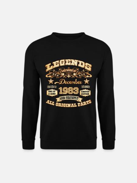 Legends are born in December 1983 - Unisex Sweatshirt - black
