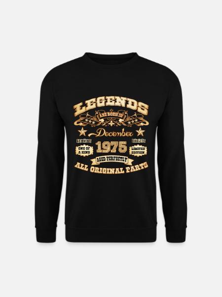 Legends are born in December 1975 - Unisex Sweatshirt - black