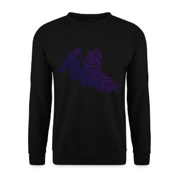 Bob fahren Herren Bobsport Zweierbob Damen - Unisex Pullover - Schwarz - Vorne - Alina (178cm) & Michal (187cm)