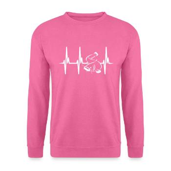 Poisson-chat Heartbeat - Pêche silure - Sweat-shirt Unisexe - rose - Devant