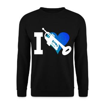 Women's Trumpet Playing Trumpet Players Trumpets - Unisex Sweatshirt - black - Front - Alina (178cm) & Michal (187cm)