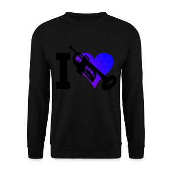 Trumpet Player Trompetenspieler Trompete - Unisex Sweatshirt - black - Front - Alina (178cm) & Michal (187cm)