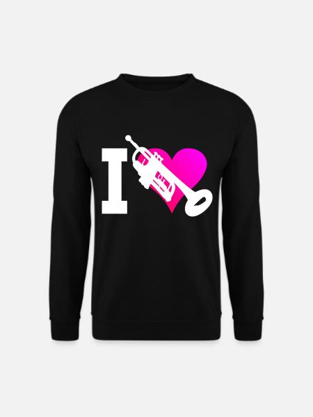 Trompette Trompette Trompettiste Trompette Jouant de la trompette - Sweat-shirt Unisexe - noir