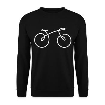 Vélo à roues de vélo (couleur changeable, personnaliser) - Sweat-shirt Unisexe - noir - Devant - Alina (178cm) & Michal (187cm)