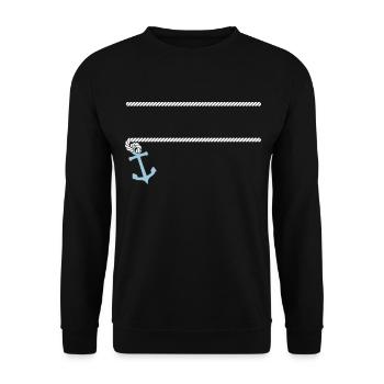 Cadre maritime avec ancre - Sweat-shirt Unisexe - noir - Devant - Alina (178cm) & Michal (187cm)