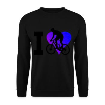 MTB Women Mountain Bike Cycling Cycling - Unisex Sweatshirt - black - Front - Alina (178cm) & Michal (187cm)